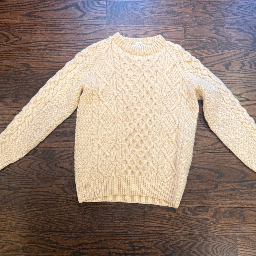 Cream Cable Knit fisherman's Sweater